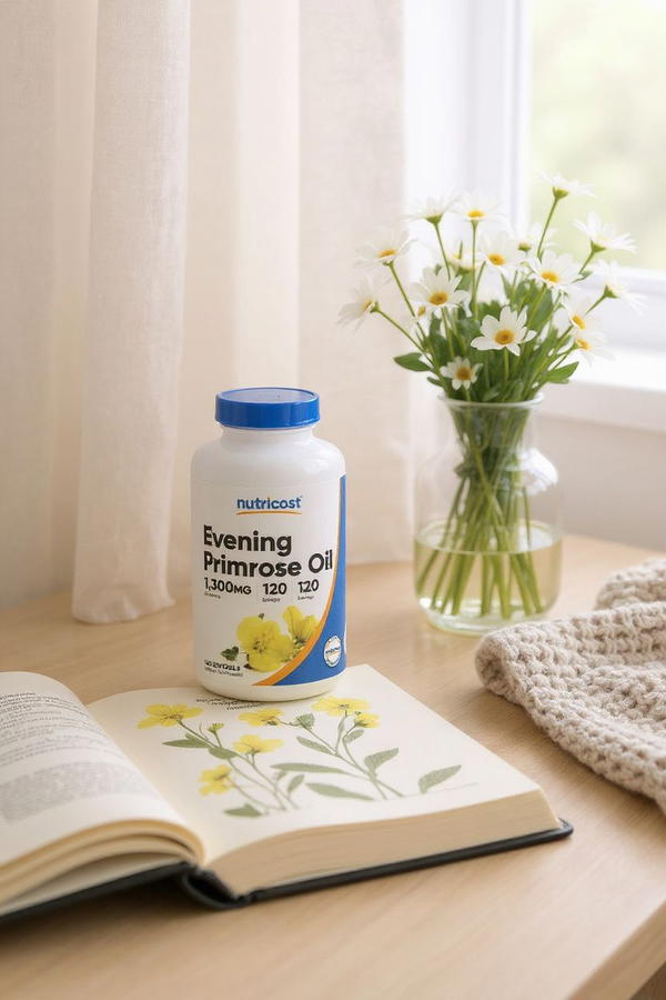 Evening primrose oil 1300mg Nutricost 120 softgel  Image 1 Preview