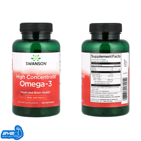 Swanson High Concentrate omega-3 1310mg 120sofgels Image 1 Preview