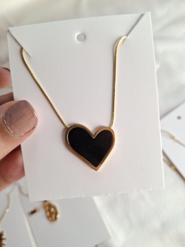 سلسله قلب اسود كبير 💗 Image 3 Preview