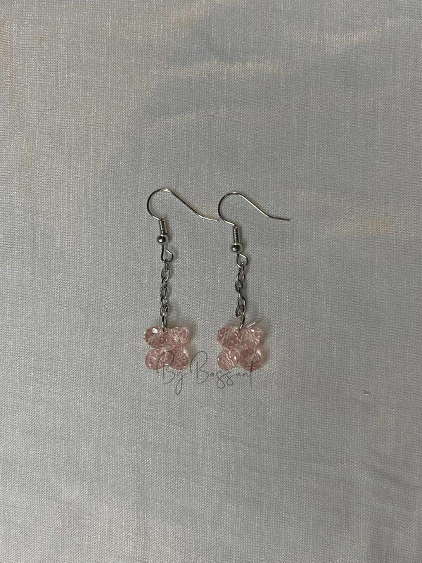 Pink square earrings 💞 Image 1 Preview