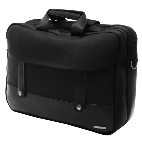 L'AVVENTO (BG733) Office Double Laptop Shoulder Bag - Up to 15.6" - Black Image 2 Preview