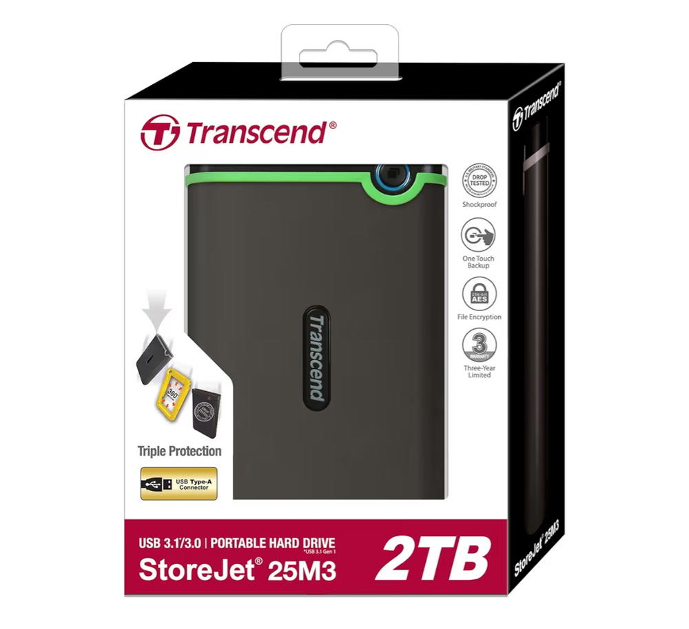 external hdd 2tb trandcend ضد الصدمات (40886) Preview Image