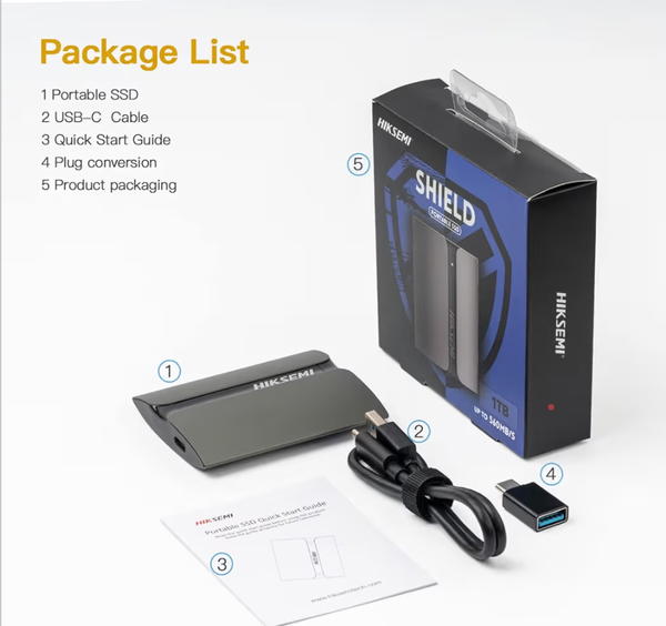 external portable ssd 512 gb hiksemi (26522) Image 2 Preview