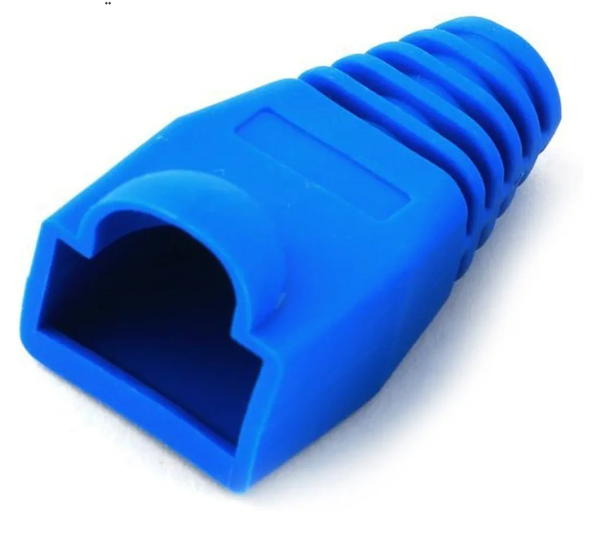 غطاء موصل كيبل ايثرنت ار جيه 45 من البلاستيك الناعم لتخفيف الضغط CAT5 CAT5E CAT6 CAT6E 100 قطعة كوبابا رمادي فاتح RJ45 لحاسوب شخصي Image 3 Preview