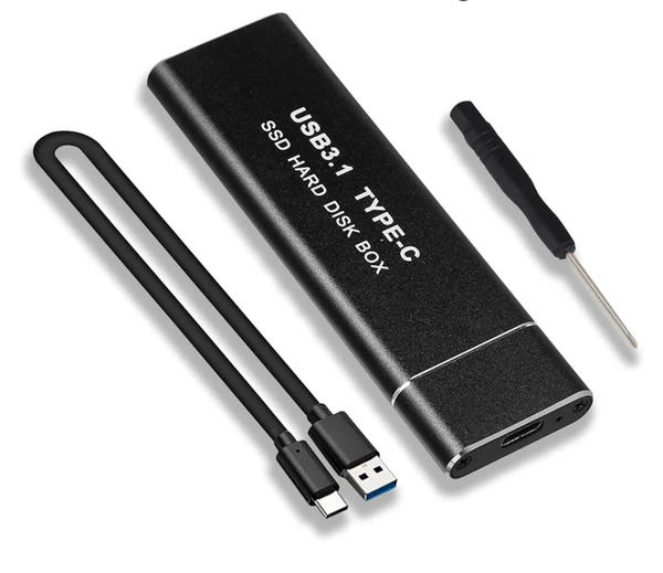 حافظة تخزين M.2 NVME من الألومنيوم بمنفذUSB 3.1 الجيل الثاني إلى منفذ الملحقات الإضافية السريع، وسيط خارجي ذو حالة ثابتة نوع C، قرص صلب ثاندربولت، يدعم UASP، متوافق مع مقاسات 2230 و2242 و2260 Image 1 Preview