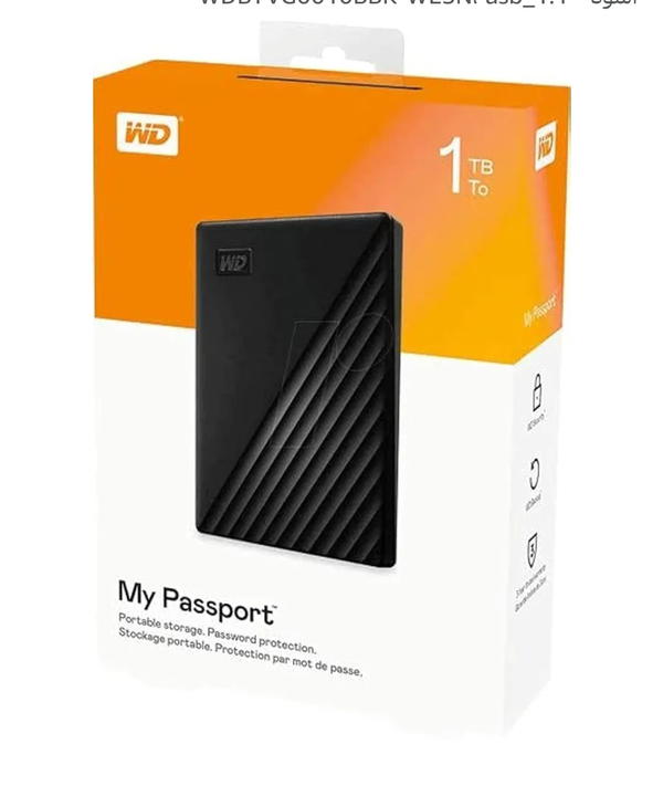 هارد خارجي ماي باسبورت محمول بسعة 1 تيرابايت من دبليو دي esata - اسود - WDBYVG0010BBK - WESN ، usb_2.0 Image 8 Preview