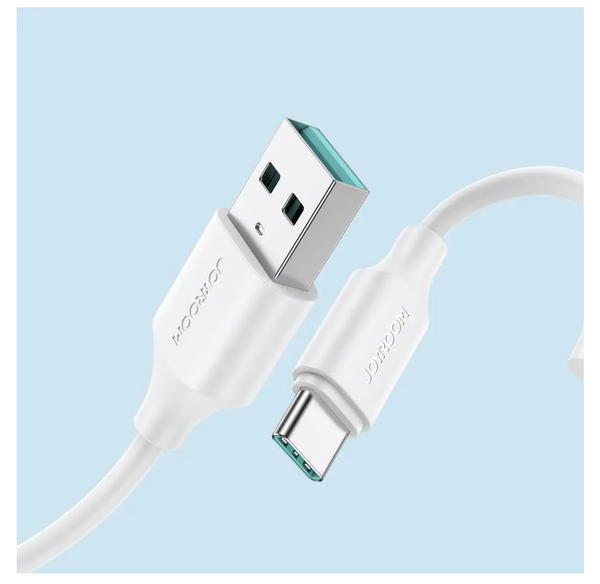 كابل بيانات للشحن السريع 3 امبير من USB نوع ايه الى سي من بطول 2 متر S Uc027A9 أبيض، لمحول الشحن Image 2 Preview