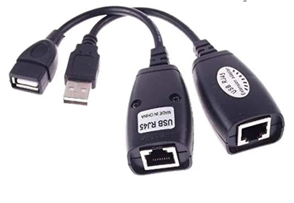 كابل محول تمديد للشبكة المحلية LAN مزود بـUSB كات 5/ كات 5 اي/ 6 ار جيه 45، 45 متر Preview Image