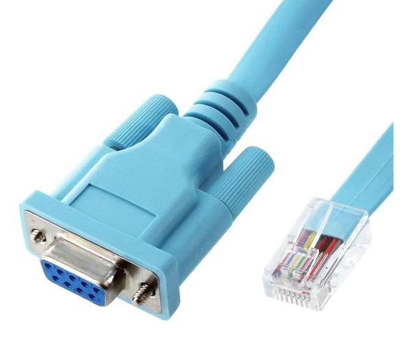 كابل وحدة تحكم X1055 ار جيه 45 كات 6 ايثرنت إلى RS232 دي بي 9 كوم، كابل محول شبكة أنثى تسلسلي أزرق بطول 1.5 متر من اكسون Image 2 Preview
