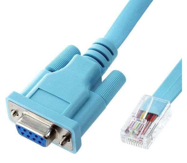 كيبل وحدة تحكم X1055 ار جيه 45 كات 6 ايثرنت الى اس 232 دي بي 9 كوم محول شبكة انثى تسلسلي ازرق 1.5 متر Image 2 Preview