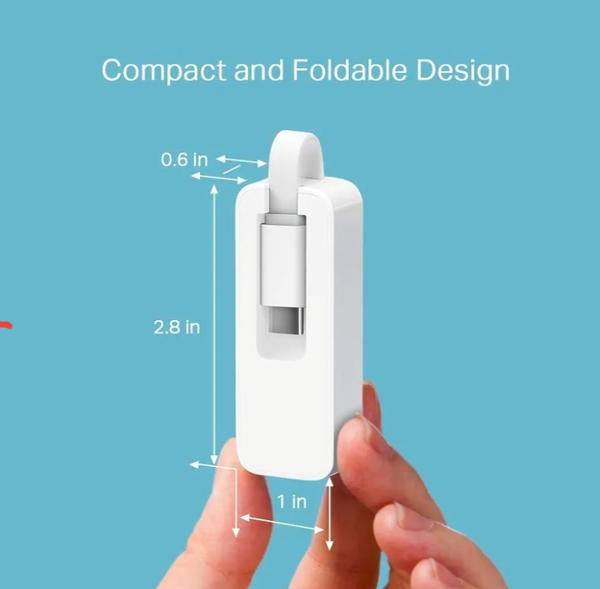 محول USB نوع سي الى ار جيه 45 من تي بي-لينك لشبكة جيجابت ايثرنت، USB 3.0 مثالي لجهاز الترا بوك وكروم بوك واللاب توب والكمبيوتر المكتبي، توصيل وتشغيل لويندوز 11/10، نظام تشغيل ماك اكس (10.9+) Image 2 Preview