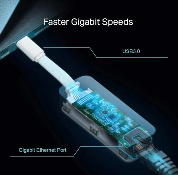 محول USB نوع سي الى ار جيه 45 من تي بي-لينك لشبكة جيجابت ايثرنت، USB 3.0 مثالي لجهاز الترا بوك وكروم بوك واللاب توب والكمبيوتر المكتبي، توصيل وتشغيل لويندوز 11/10، نظام تشغيل ماك اكس (10.9+) Image 4 Preview