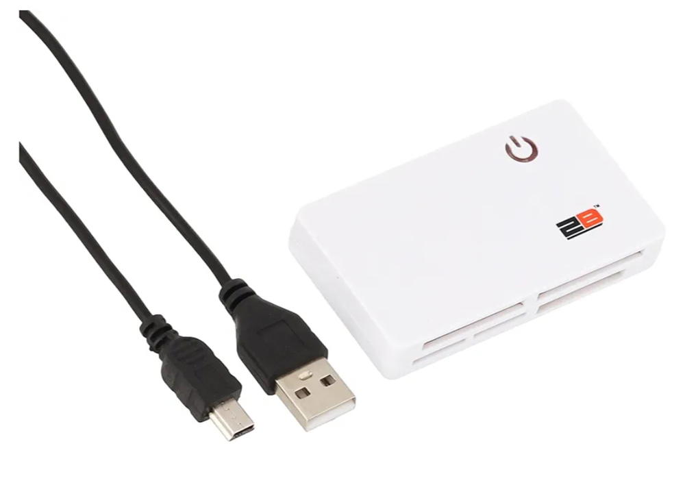  reader قارئ البطاقات سي ار 003 الكل في واحد بمنفذ USB 2.0 من 2 بي - ابيض Preview Image
