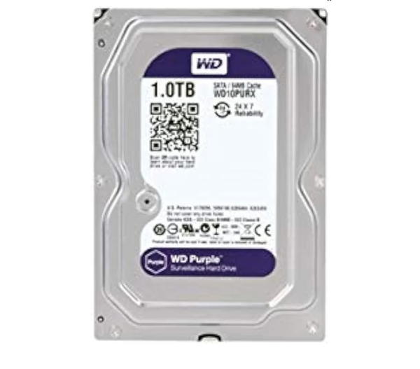 هارد ديسك قرص صلب بيربل لكاميرات المراقبة بسعة 1 تيرا من ويسترن ديجيتال purple WD20PURZ، ata Image 1 Preview