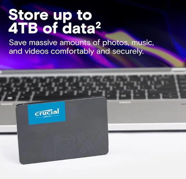 قرص تخزين صلب من كروشال®، BX500، بسعة 240 جيجابايت، بواجهة SATA 3 وحجم 2.5 بوصة Image 2 Preview