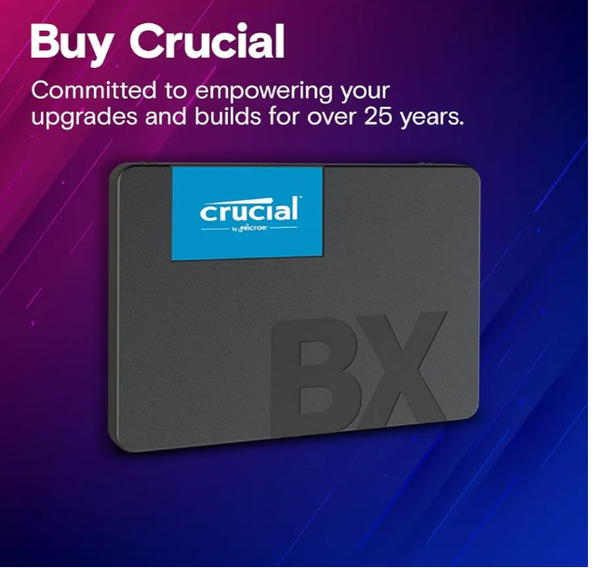 قرص تخزين صلب من كروشال®، BX500، بسعة 240 جيجابايت، بواجهة SATA 3 وحجم 2.5 بوصة Image 3 Preview