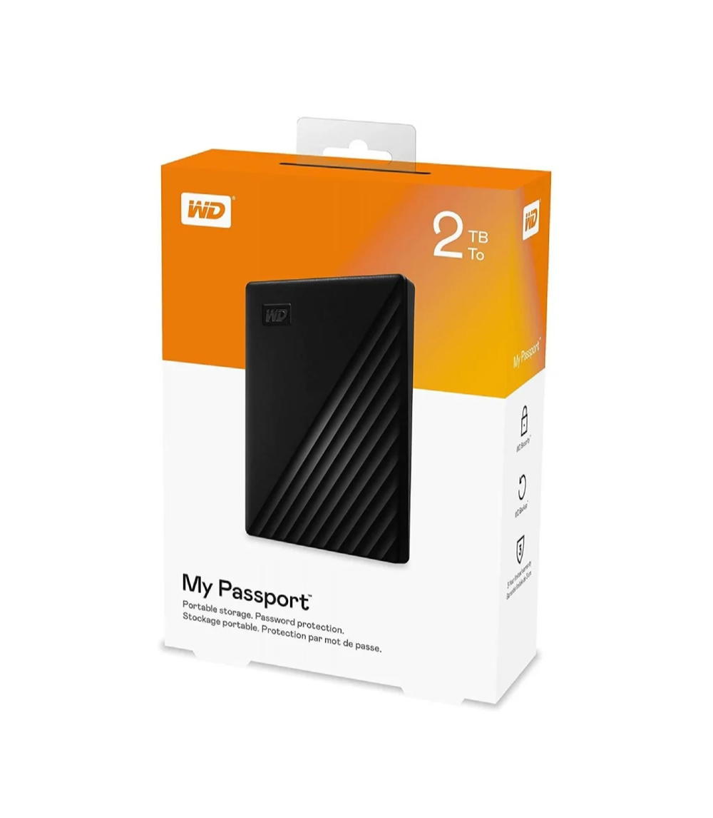 هارد ديسك قرص صلب خارجي محمول ماي باسبورت 2 تيرابايت بمنفذ USB 3.0 من دبليو دي - اسود، WDBYFT0020BBK Preview Image