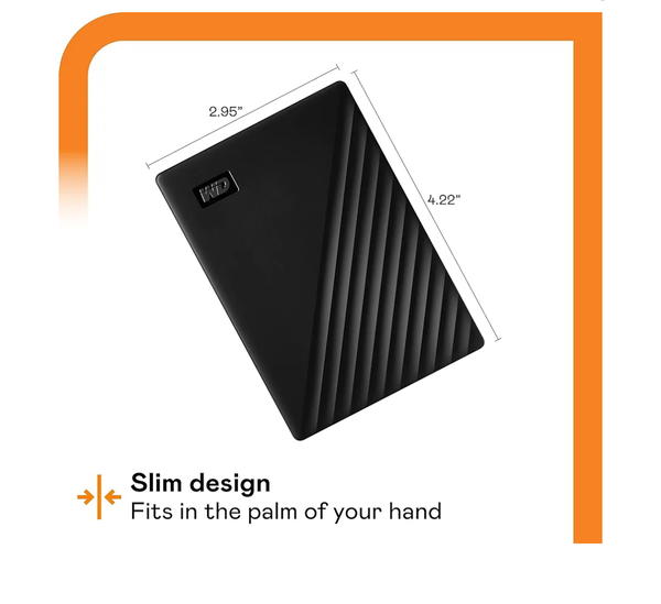 هارد ديسك قرص صلب خارجي محمول ماي باسبورت 2 تيرابايت بمنفذ USB 3.0 من دبليو دي - اسود، WDBYFT0020BBK Image 2 Preview