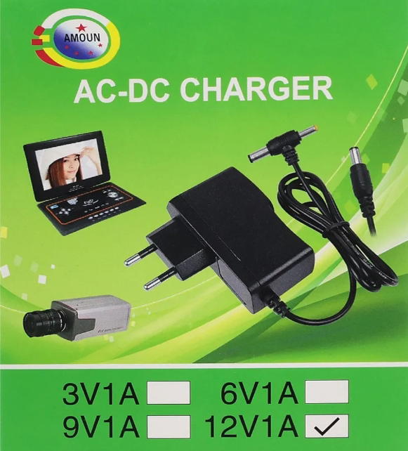 شاحن كاميرا المراقبة 12 فولت 1 امبير، اسود 12v 1a Image 2 Preview