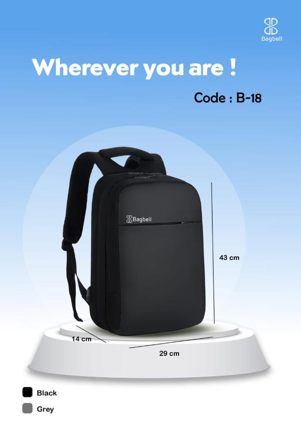 شنطة لابتوب ظهر bagbell b-18 اسود Image 1 Preview