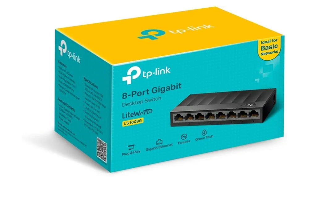 سويتش موزع شبكة من تي بي لينك LS1008G، 8 منافذ - اسود LS1switch tp-link Preview Image