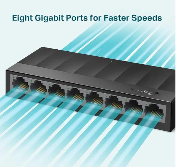 سويتش موزع شبكة من تي بي لينك LS1008G، 8 منافذ - اسود LS1switch tp-link Image 5 Preview