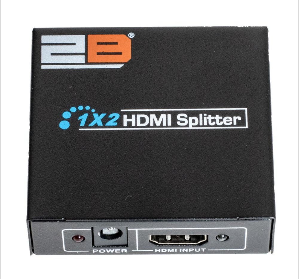 توبي 2b CV878 موزع HDMI من مدخل الي مدخلين automatic detection مع محول الطاقة ومؤشر LED لمنفذ التشغيل Preview Image
