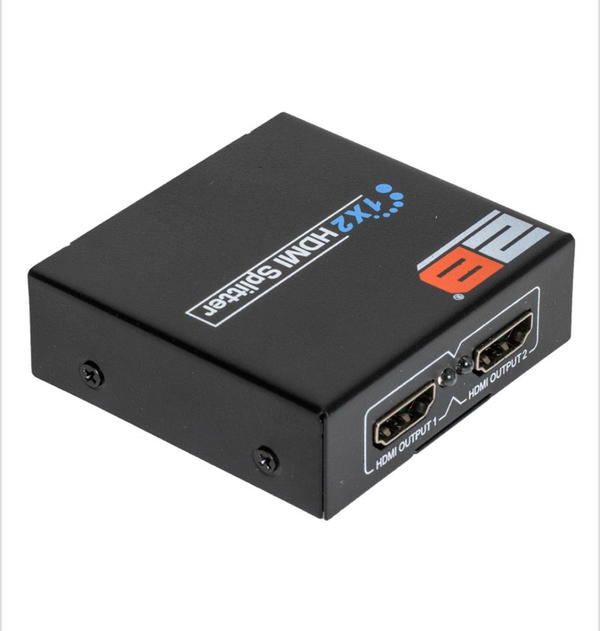 توبي 2b CV878 موزع HDMI من مدخل الي مدخلين automatic detection مع محول الطاقة ومؤشر LED لمنفذ التشغيل Image 5 Preview