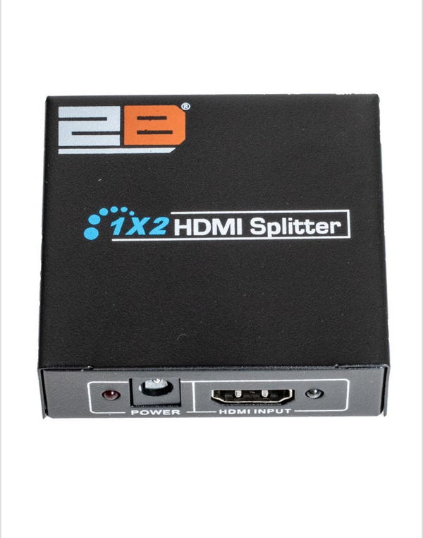 توبي 2b CV878 موزع HDMI من مدخل الي مدخلين automatic detection مع محول الطاقة ومؤشر LED لمنفذ التشغيل Image 6 Preview