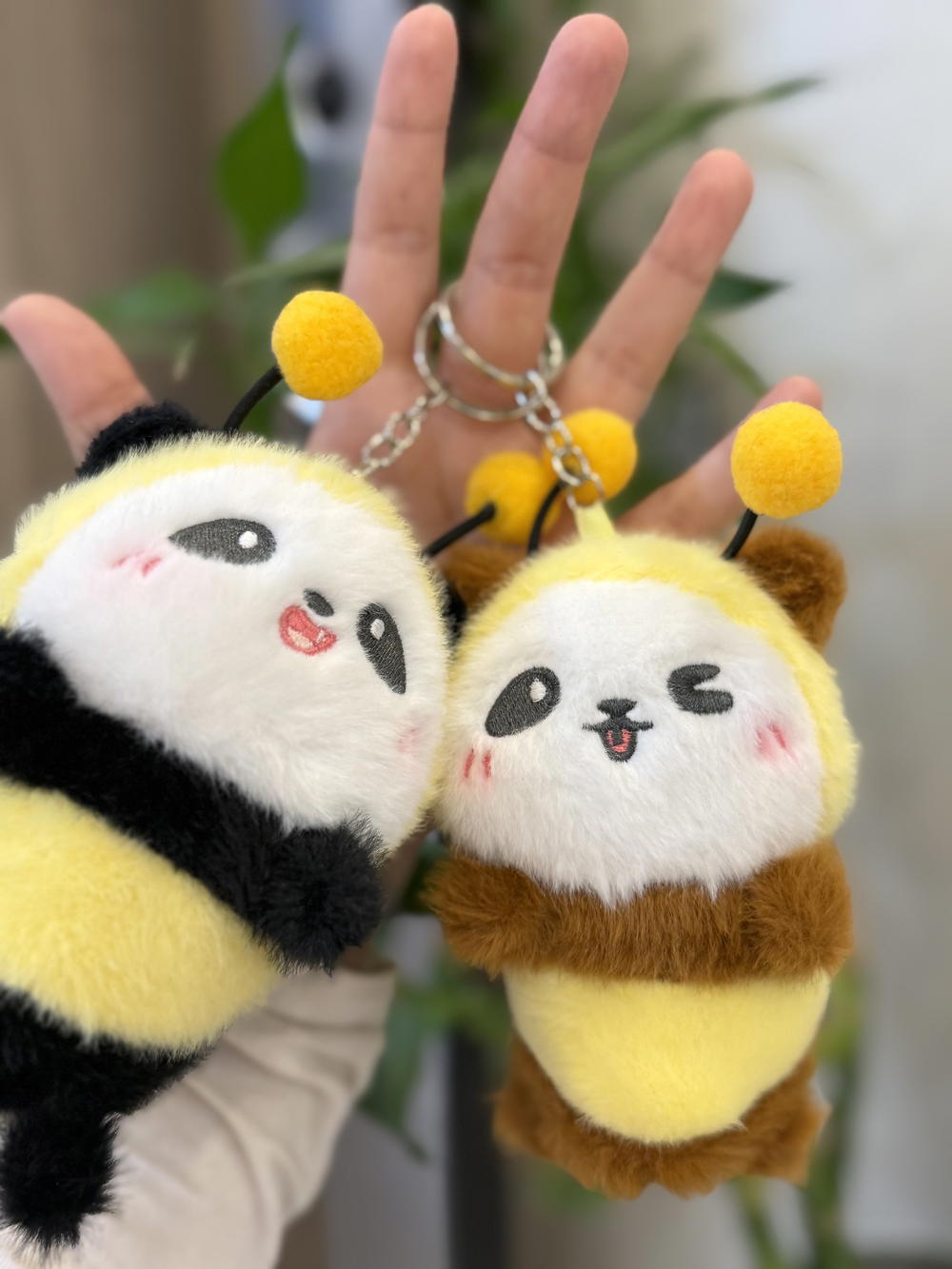 Cute bee bear plushie keychain Preview Image