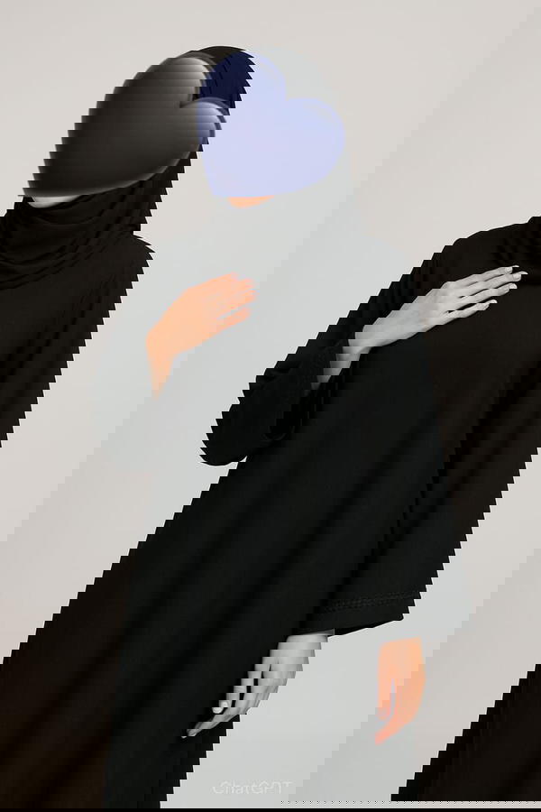 عباية سودة أنيقة Image 5 Preview