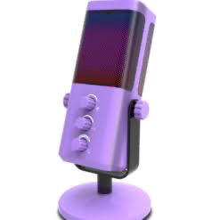 مايك M7 المخصص للألعاب والبث، ويتميز بإضاءة RGB.يوفر خيارات توصيل مزدوجة عبر USB و XLR.يحتوي على ميزات إضافية مثل زر كتم صوت يعمل باللمس وحامل سطح مكتب. Image 1 Preview