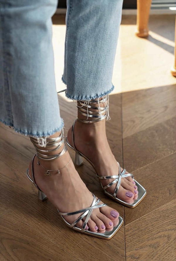 Glam Wrap Heels Image 4 Preview