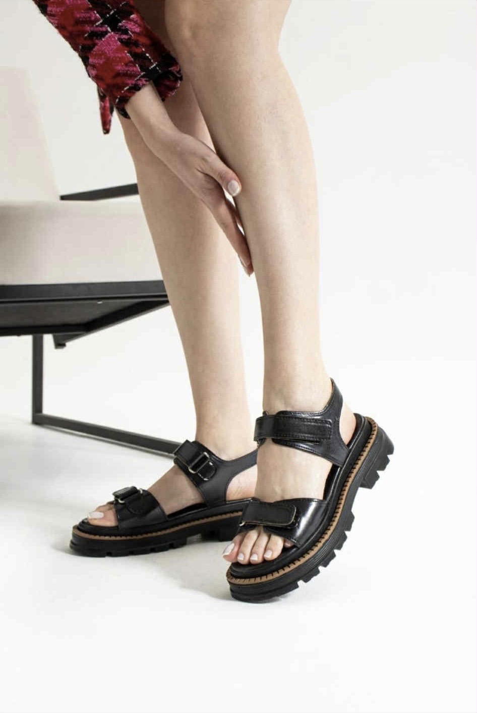 ComfortStep Black Sandals Preview Image