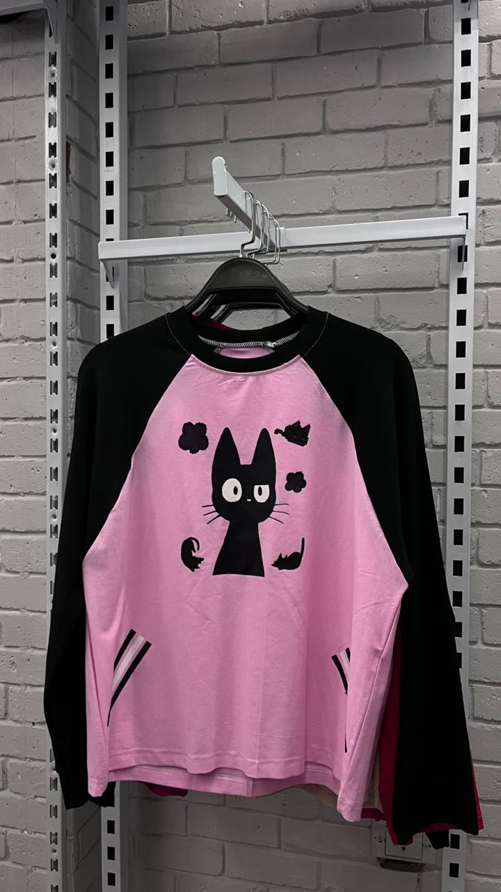 black cat t-shirt Preview Image
