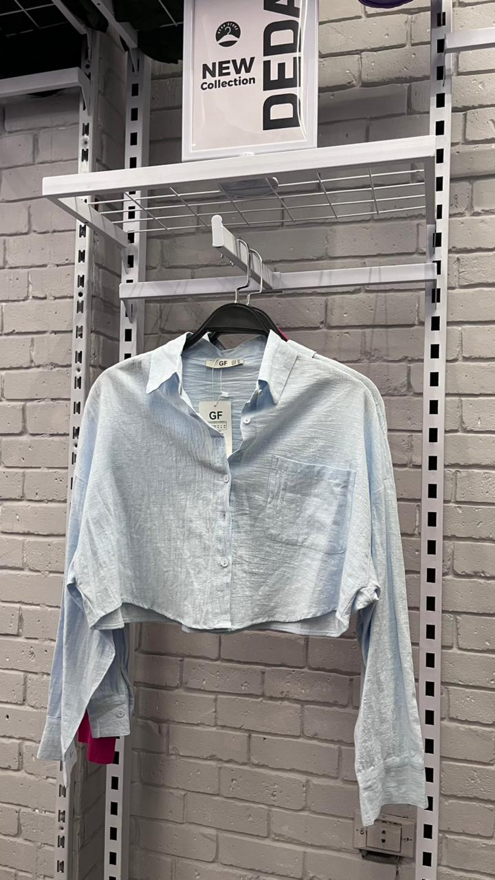 cropped cotton shirt Preview Image