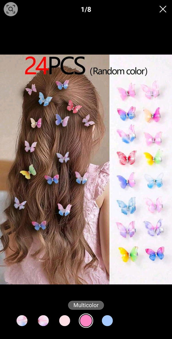 مشبك فراشه 12 قطعه Image 1 Preview