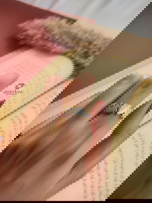 خاتم قلوب صدف فرى سايز  Image 3 Preview