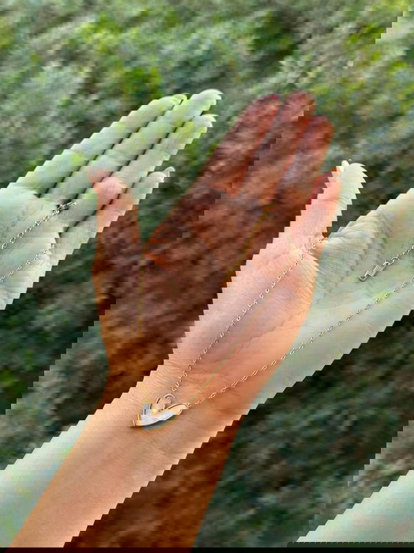 سلسلة قلب صدف ابيض Image 1 Preview