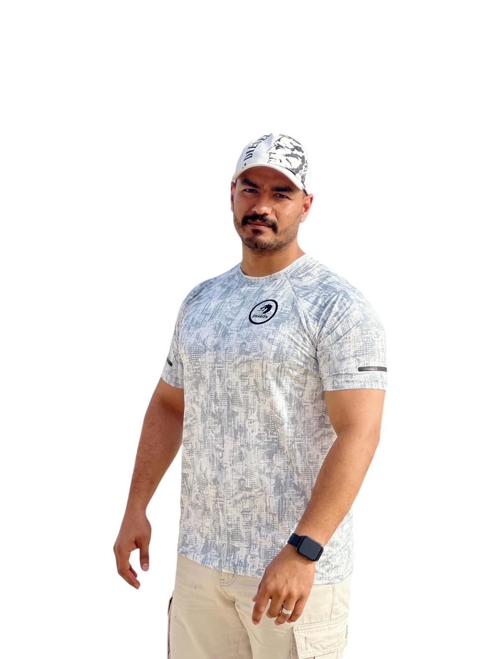 تيشيرت أبيض هندسى Preview Image