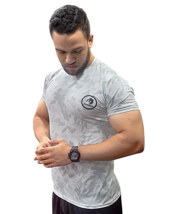 تيشيرت أبيض مموه Image 4 Preview