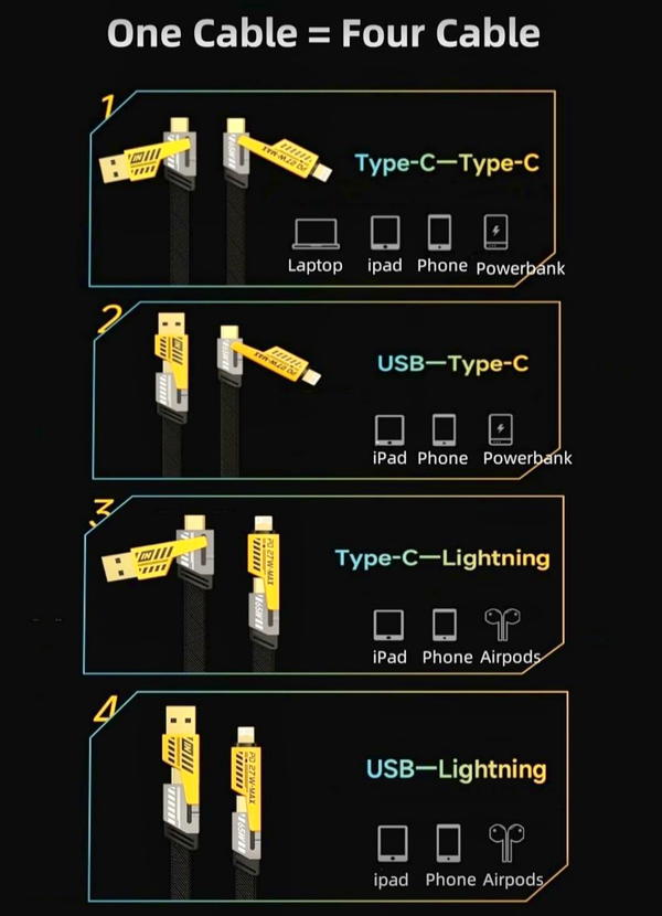 كابل شاحن دريم 4*1 Image 3 Preview