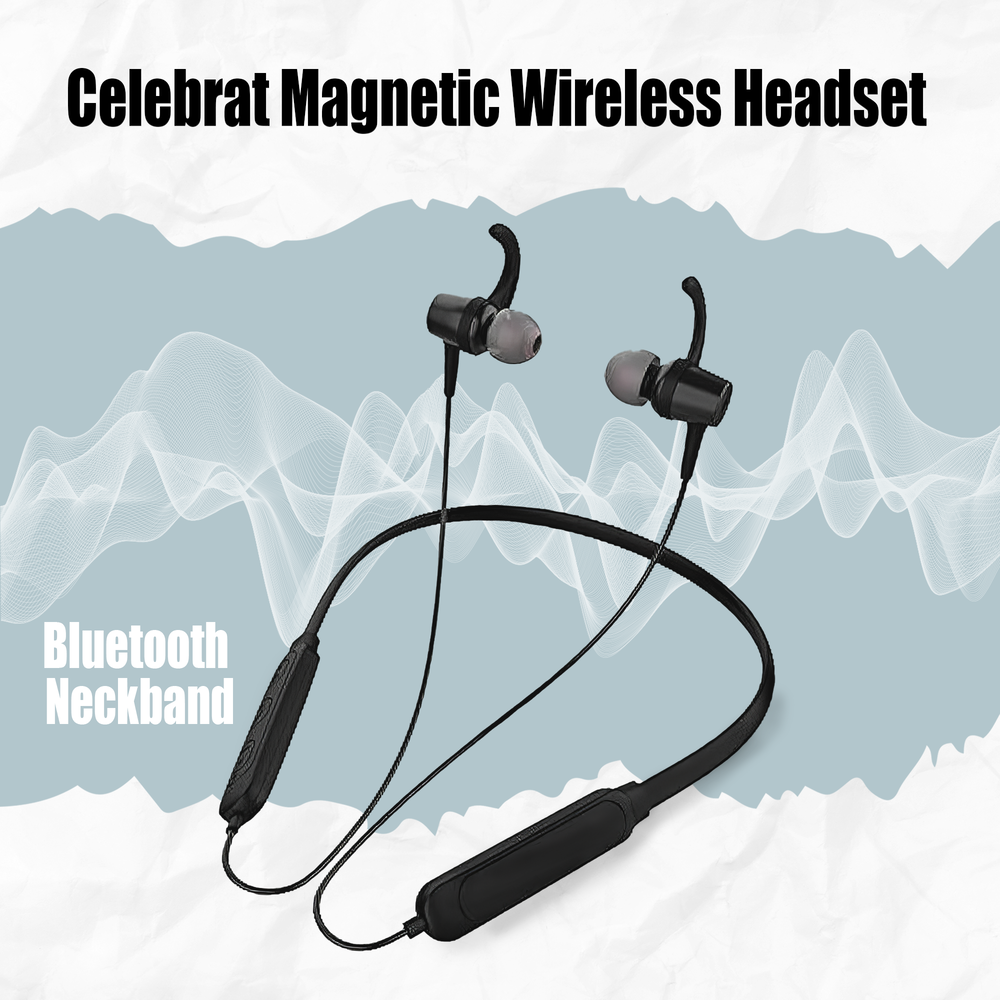 Celebrat Magnetic Wireless Headset.Bluetooth Neckband Preview Image