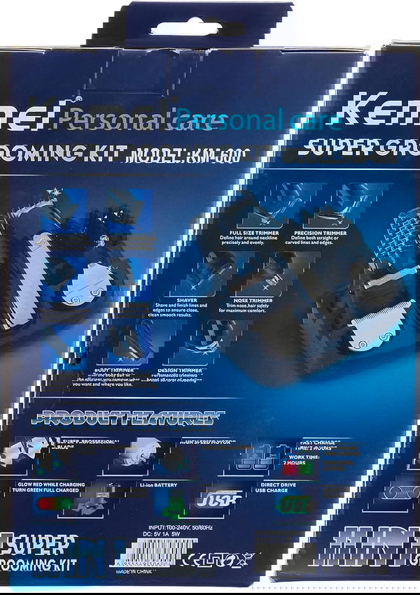 Kemei KM-600 – جهاز العناية الرجالي 6 في 1 Image 6 Preview