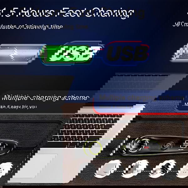 Kemei KM-696 – مجموعة العناية الشخصية 5 في 1 للرجال Image 6 Preview