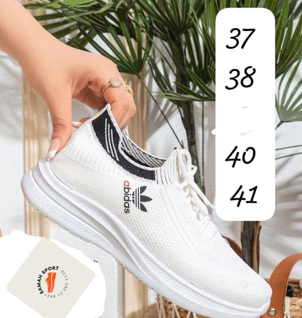 سنيكرز رياضي نسائي أبيض خفيف – موديل 8596 Image 3 Preview