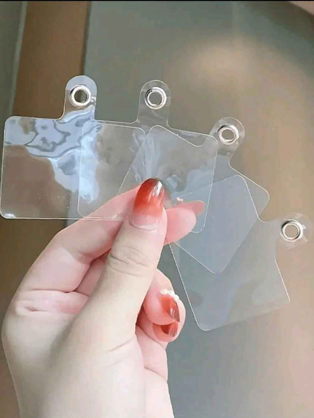  Transparent Card Stickers - Perfect For Mobile Phone Cases, Lanyards, Bracelets & More - Anti-Lost & Anti-Drop Back Clips! Preview Image