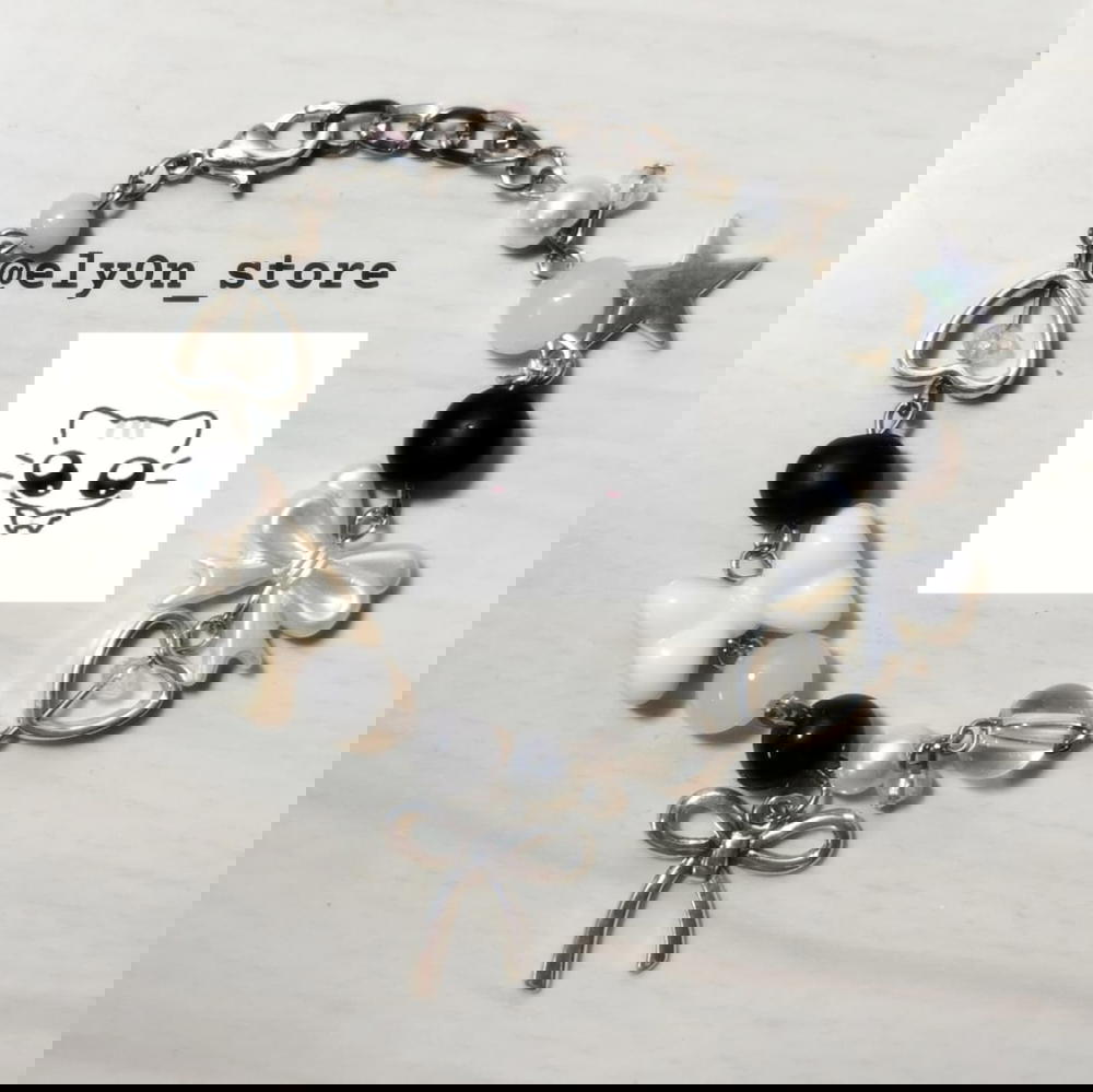 ❥ black ribbon bracelets  𖥧⋆ Preview Image