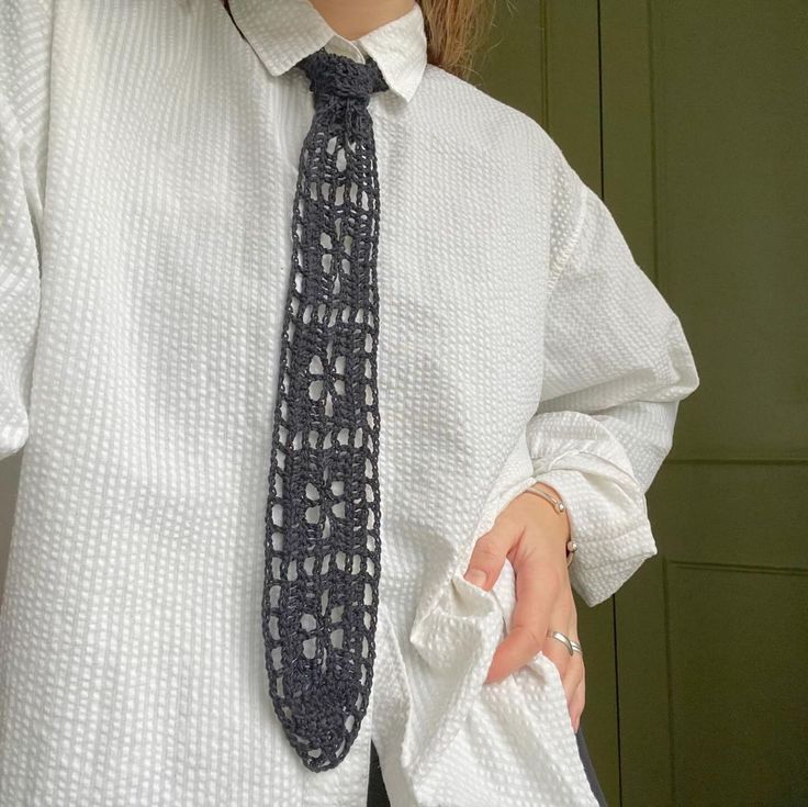 crochet neck tie  Preview Image