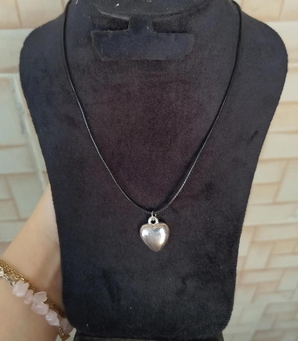 silver heart necklace  Image 2 Preview
